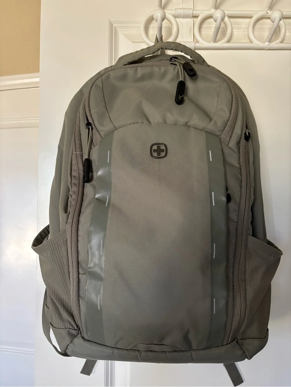 SwissGear Sage Green Backpack with padded laptop compartment